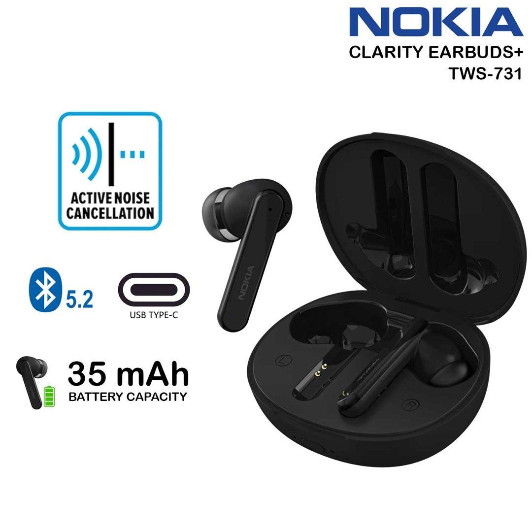 ايربودز Nokia Clarity+ TWS-731 مزودة بميكروفون مزدوج