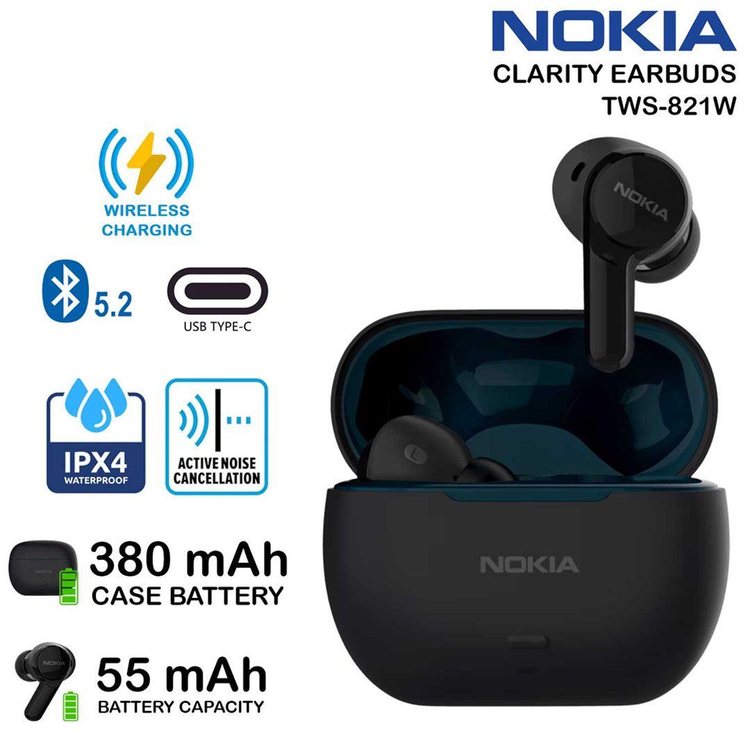ايربودز Nokia Clarity TWS-821W مع علبة شحن