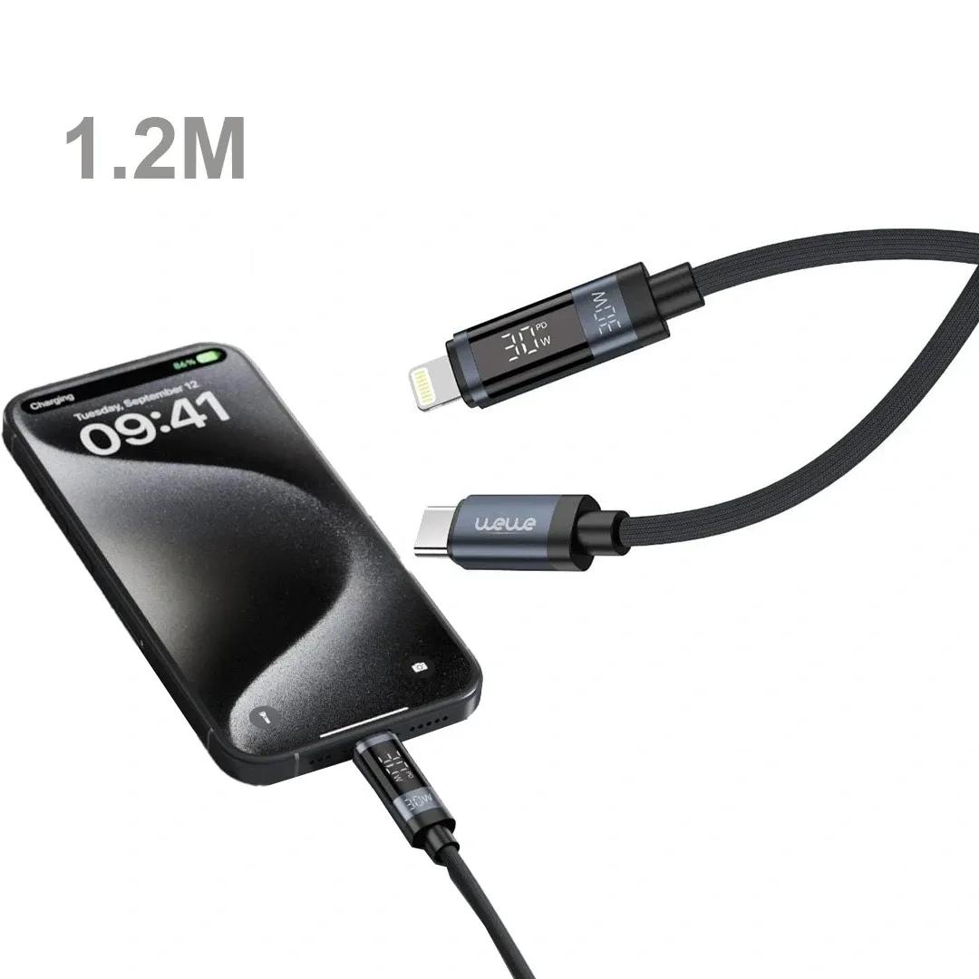 كيبل WeWe CL-004 1.2 m شحن سريع USB-C إلى Lightning – أداء قوي لأجهزة آيفون