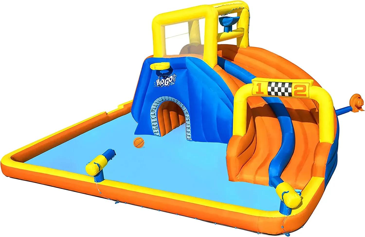 حديقة مائية عملاقة فائقة السرعة BESTWAY بأبعاد ‎5.51 متر × 5.02 متر × 2.65 متر (يعادل 18'1" × 16'6" × 8'8")