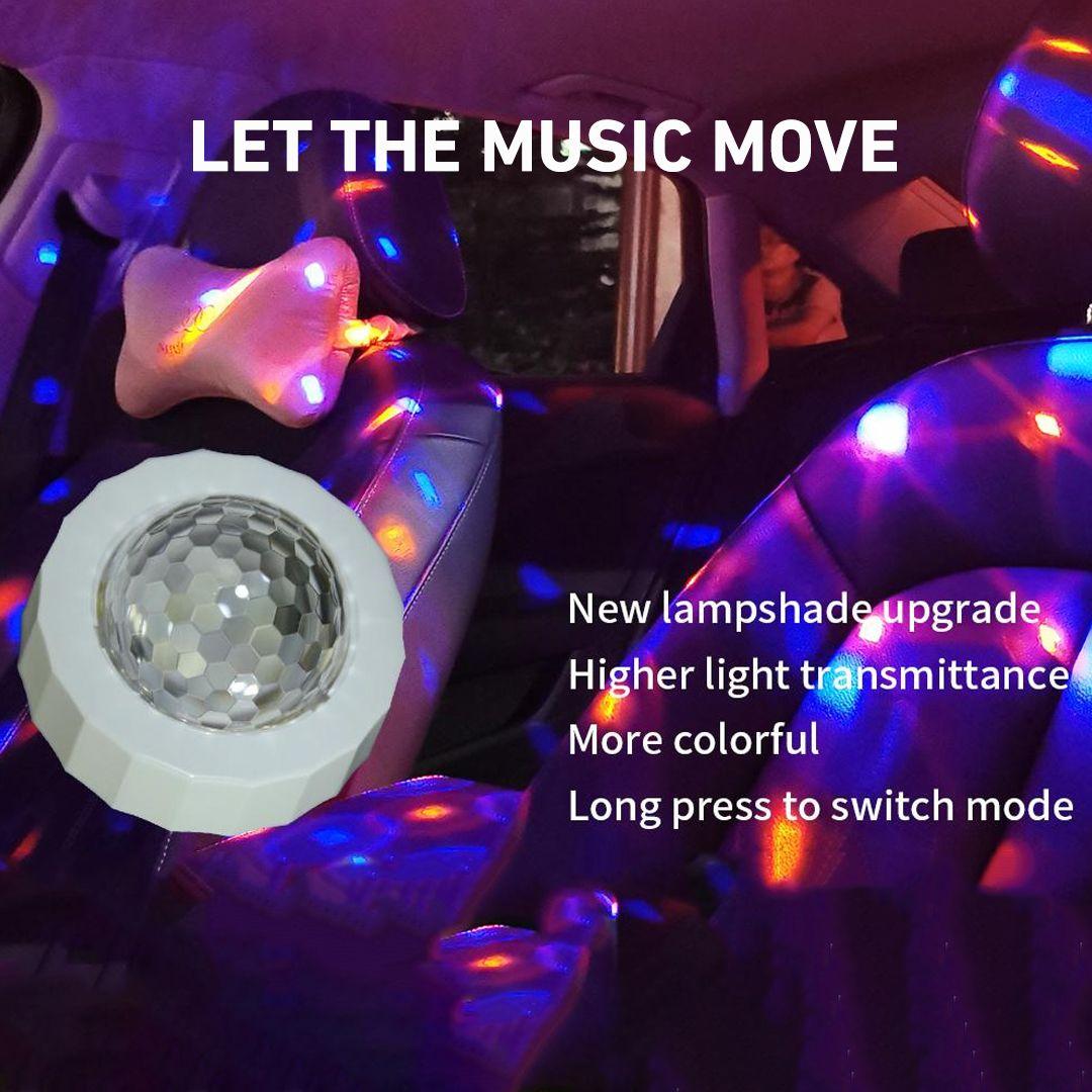 مصباح اضاءة LED سحري تفاعلي مع الصوت مع اضاءة ملونة RGB  