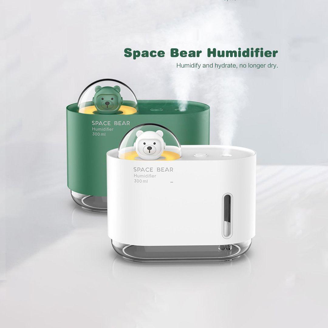 Portable Ultrasonic Space Bear Humidifier for Bedroom with Night Light ...
