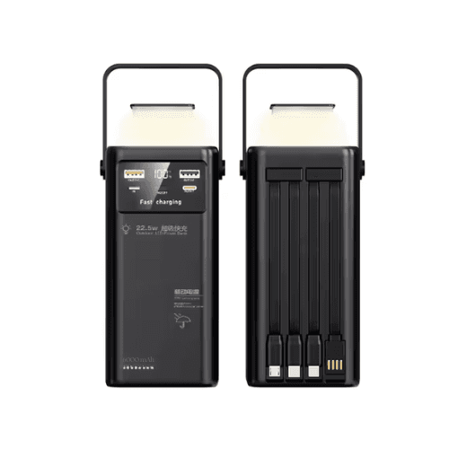 باور بانك محمول من بروم بسعة 60000 مللي أمبير، شحن سريع 22.5 واط، مزود بمنفذ USB-C