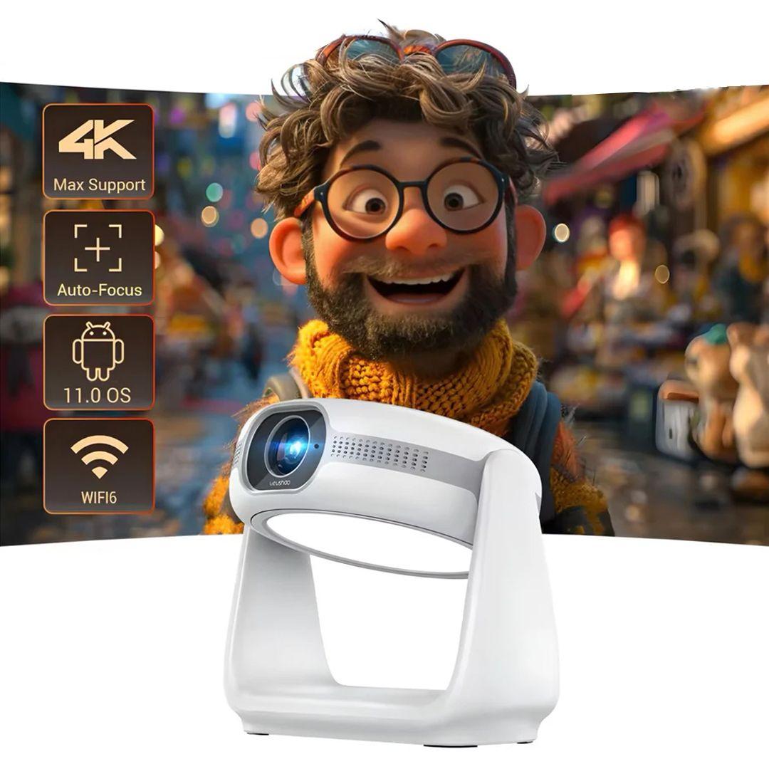 بروجيكتور K1 مع اضاءة LED رائعة سينما منزلية متنقلة بدقة 1080P ودعم 4K