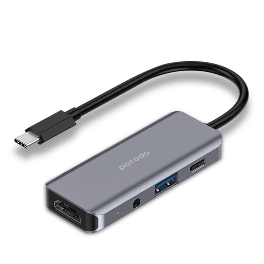 موزع USB-C بورودو 4 في 1 متعدد المنافذ
