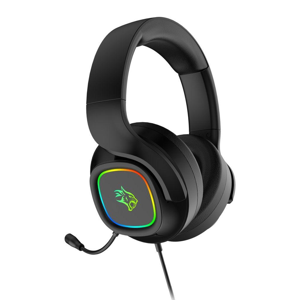 سماعة بورودو للألعاب RGB مع ميكروفون قابل للفصل
