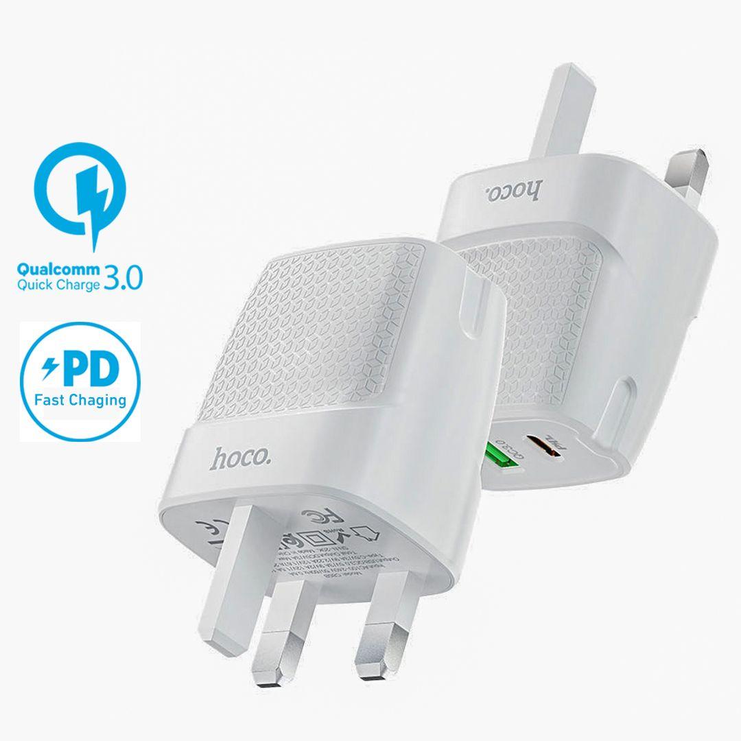 شاحن Hoco C85B يدعم الشحن السريع PD20W + QC3.0 