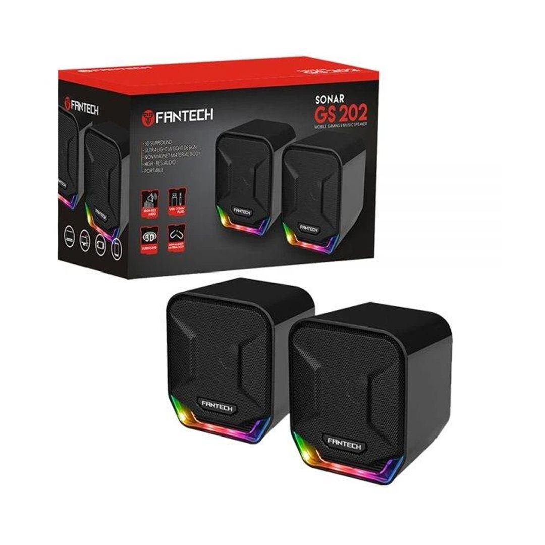 سماعة جيمنج Fantek Sonar GS202 الاحترافية للألعاب والموسيقى مع منفذ USB 