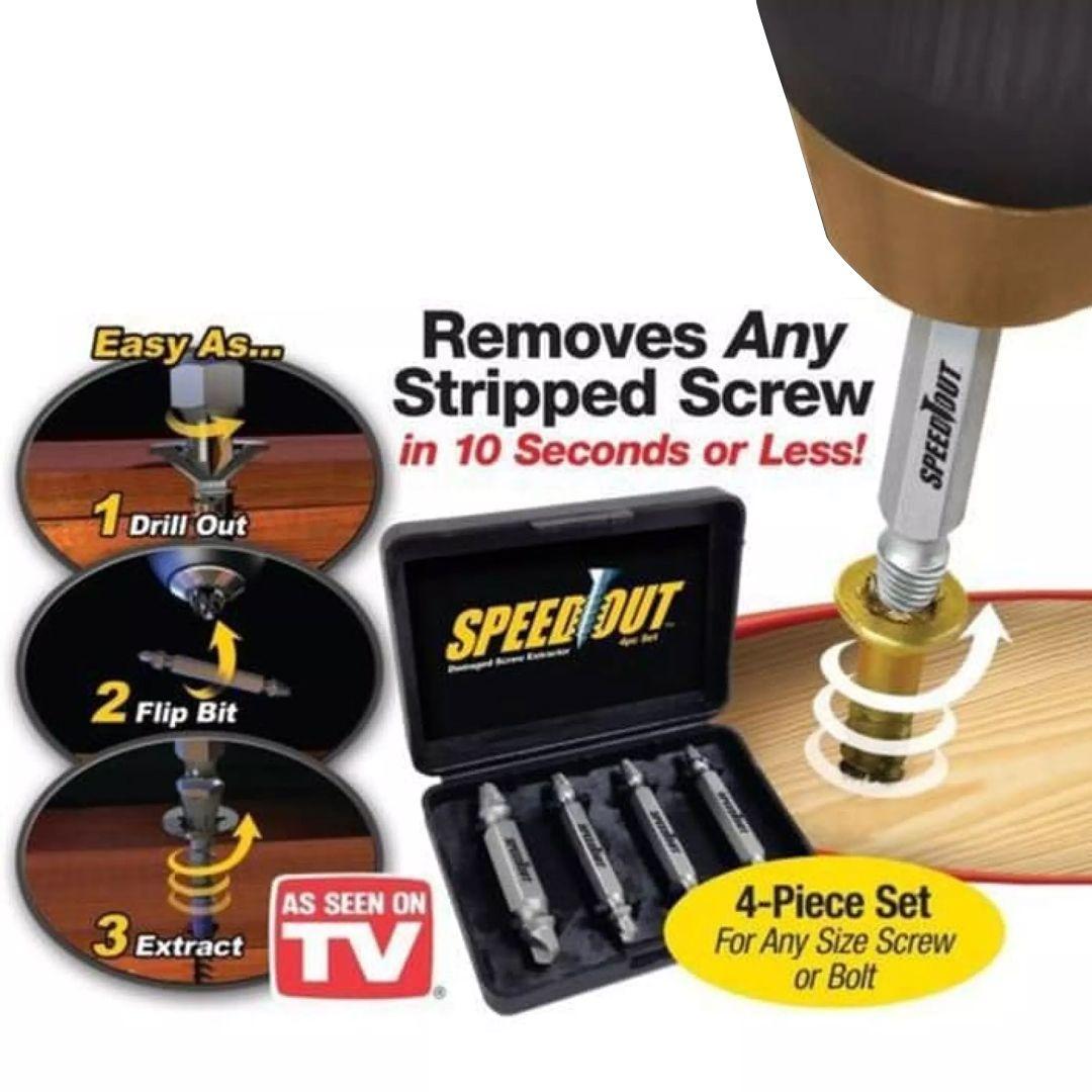 مجموعة ازالة المسامير والبراغي التالفة SpeedOut Damaged Screw Extractor 