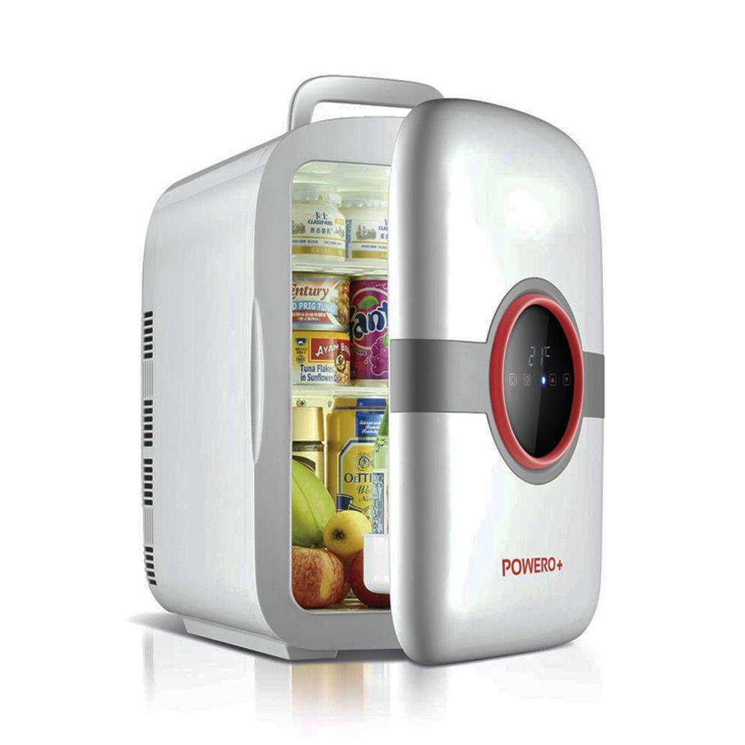 ثلاجة PowerO+ Mini Refrigerator بسعة 22 لتر مع شاشة تعمل باللمس