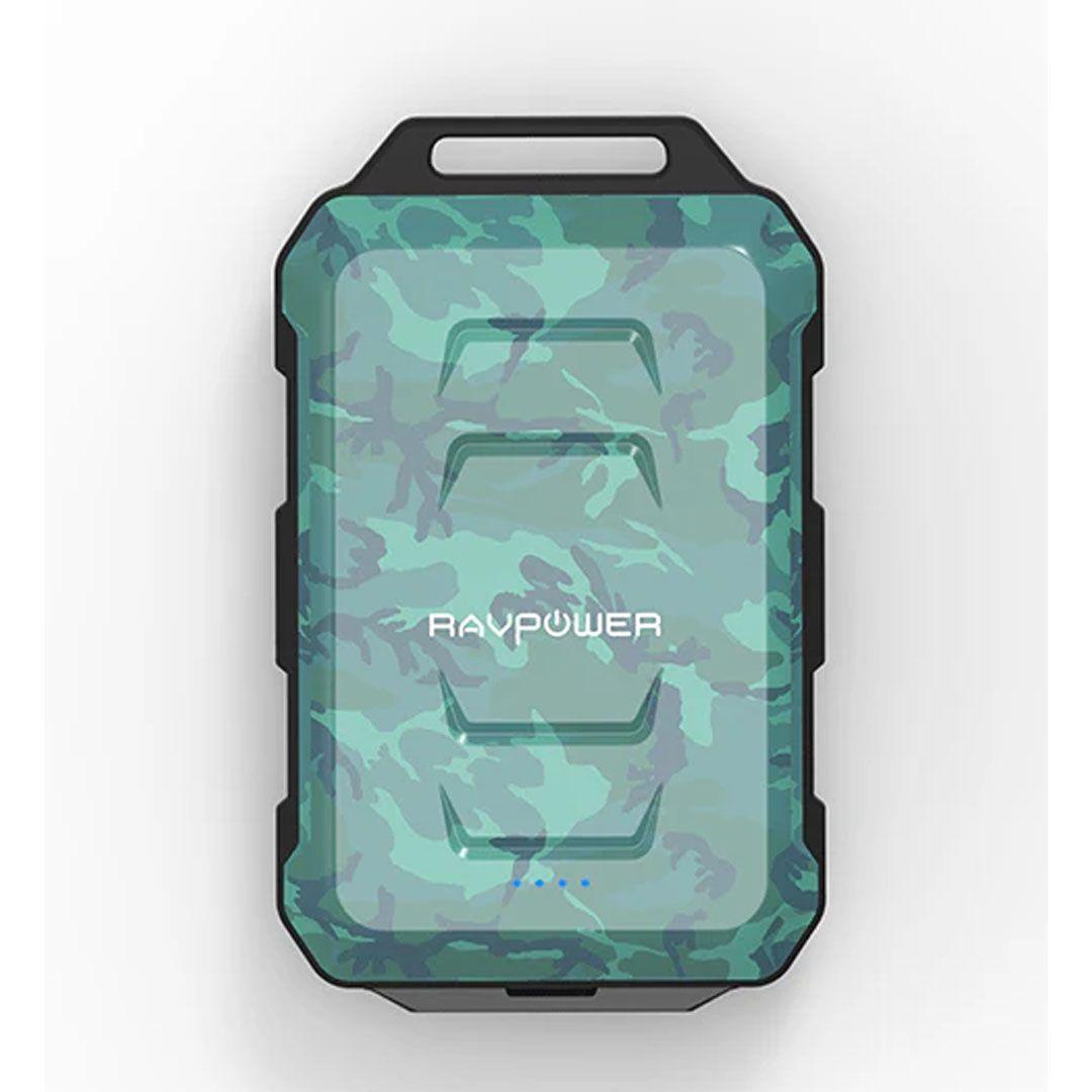 باور بانك من RAVPower بسعة 10050mAh مقاوم للماء مزود بمنفذي USB