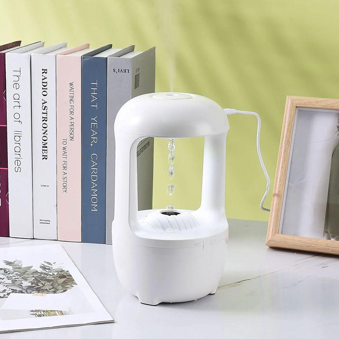مرطب هواء ذكي بالموجات فوق الصوتية تصميم رائع مضاد للجاذبية مع إضاءة LED مع وضعين للتشغيل  