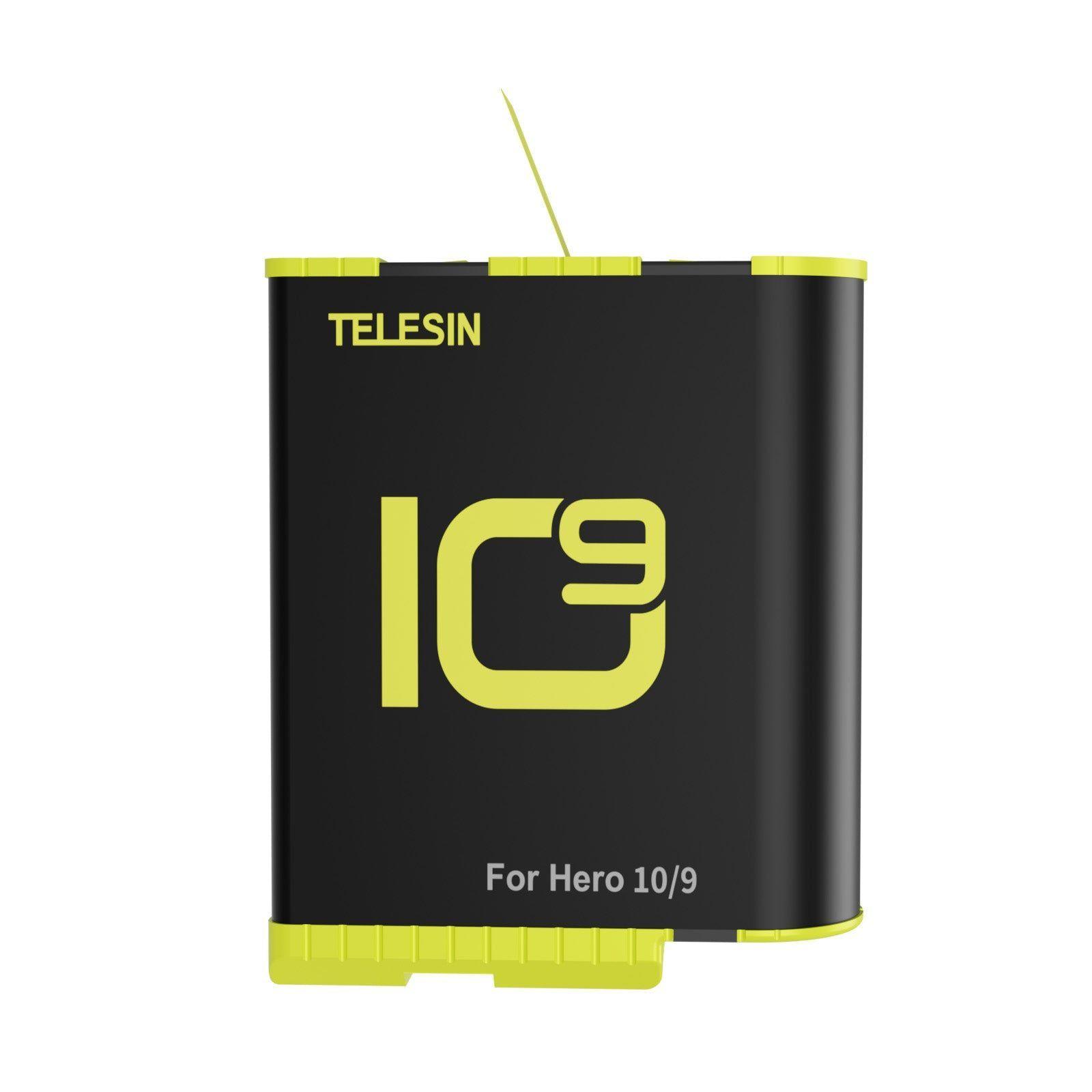 TELESIN GP-BTR-901-B Charging Battery for GoPro 9/10/11 Cameras with 5V/2A Charging Capacity