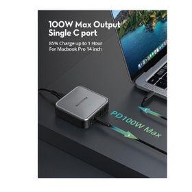شاحن Ravpower محمول بأربعة منافذ  بقوة ١٠٠ واط - أسود