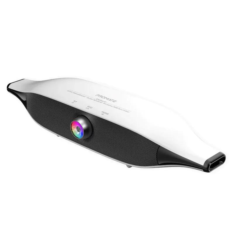 شريط صوت لاسلكي رباعي مكبرات صوت Bass Boost™ بقوة 20 وات وألوان RGB، تشغيل لمدة 30 ساعة