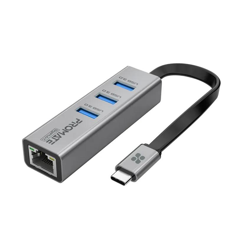 موزع USB-C متعدد المنافذ مع محول إيثرنت • 3 منافذ USB 3.0
