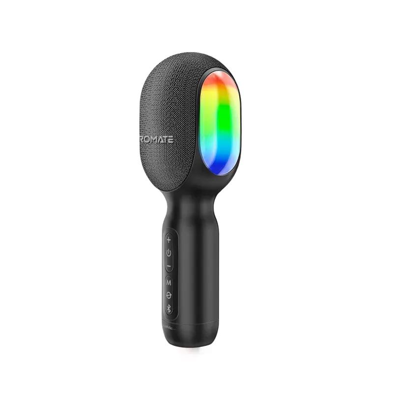 ميكروفون كاريوكي لاسلكي 5 في 1 ومكبر صوت مع أضواء RGB ديناميكية
