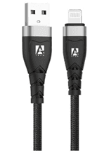 كابل شحن سريع من A-Team بطول 2 متر USB إلى نوع C نايلون مضاد للانحناء