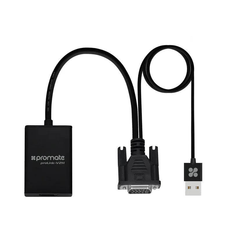 محول عرض من VGA (ذكر) إلى HDMI (أنثى) بدقة 1080 بكسل