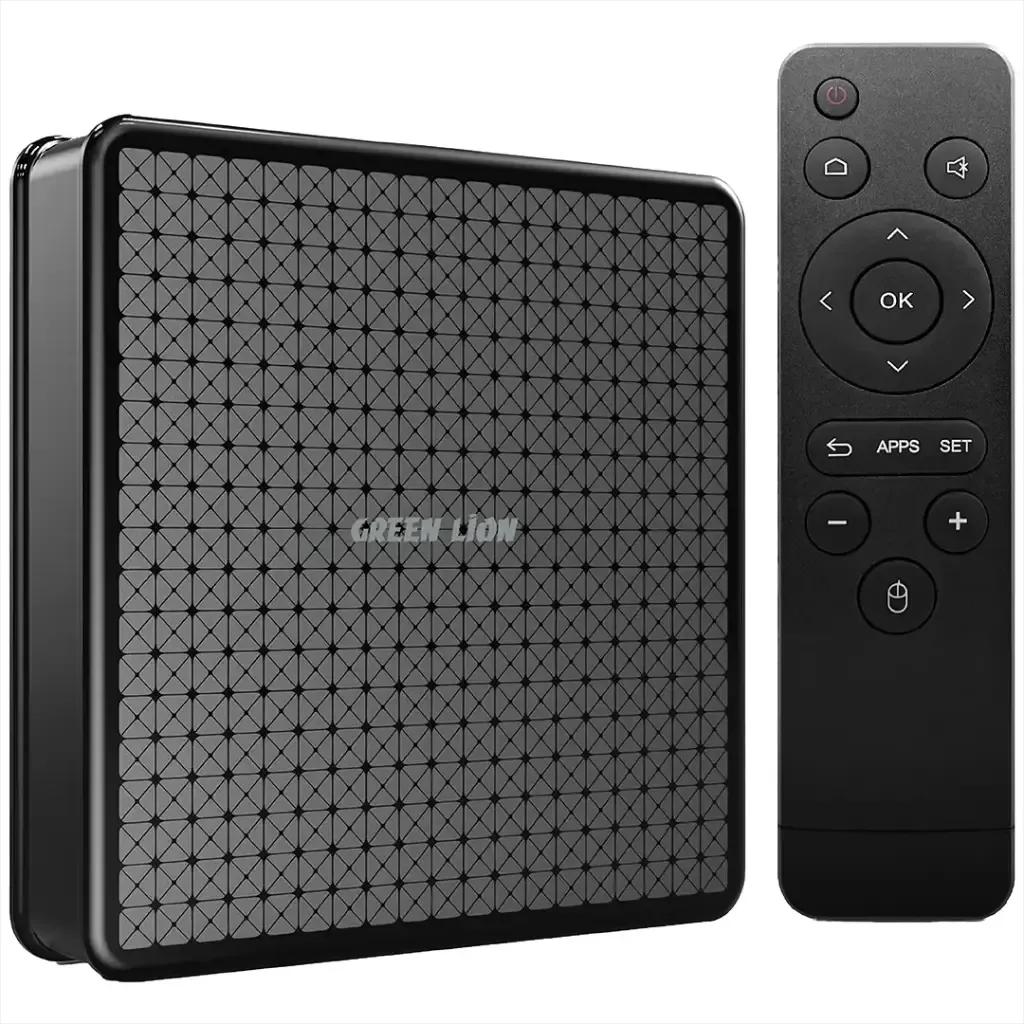 تي في بوكس Green Lion Android TV Box 4K بنظام أندرويد مع ريموت