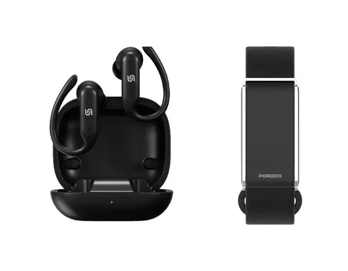 Porodo PD2IN1SB62BK ACTIVEX SMART FITNESS BAND & EARBUDS