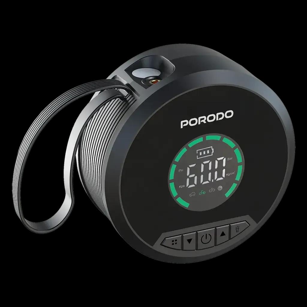 باور بانك ومشغل تشغيل السيارة من Porodo Gagefit مع منفاخ إطارات ومصباح إضاءة