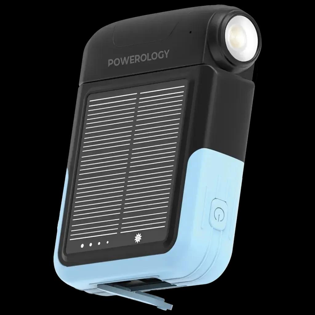 باور بانك شمسي Powerology Sante 10000mAh – شحن متنقل بالطاقة الشمسية