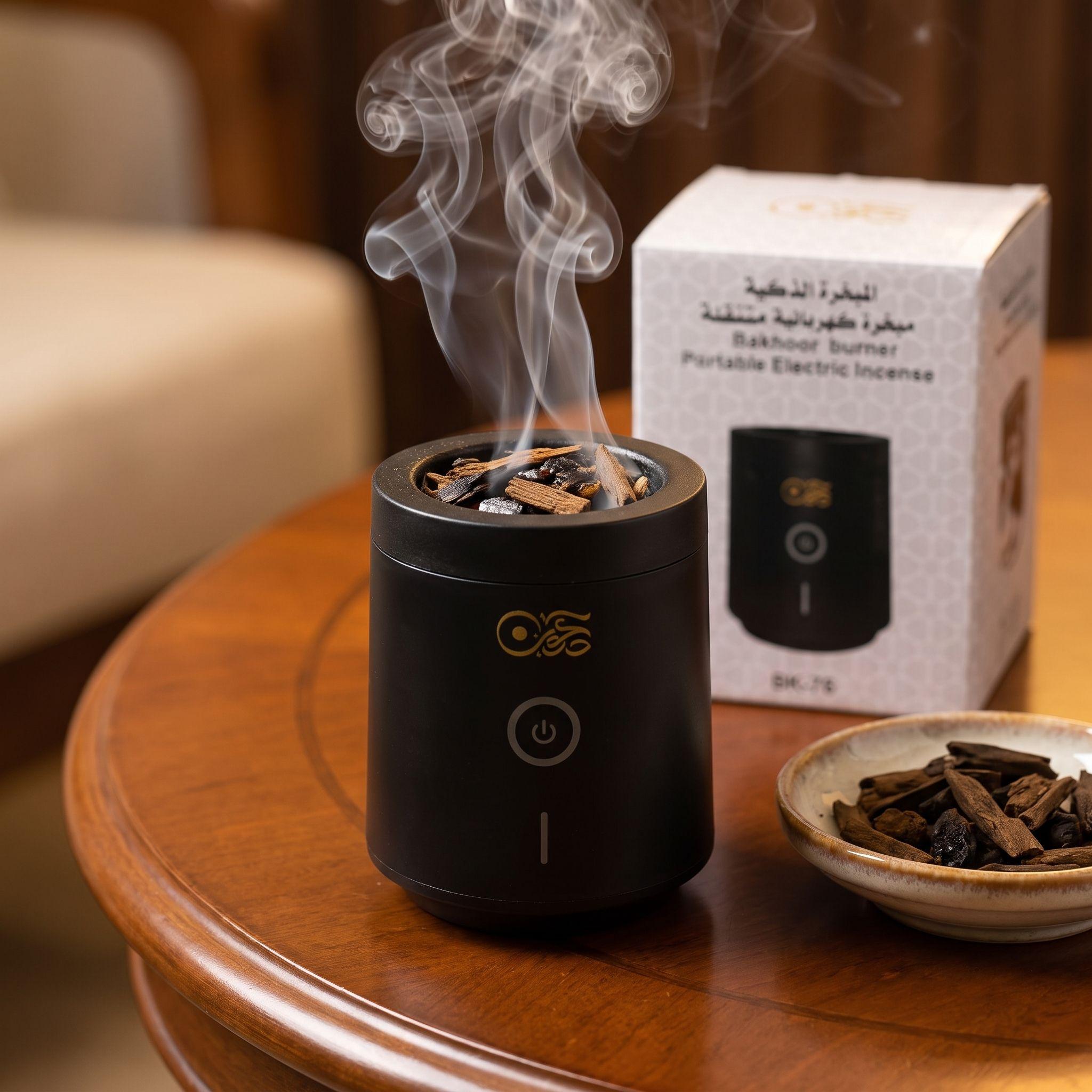 Portable Electric Incense Burner Rechargeable via USB for Home and Car Use