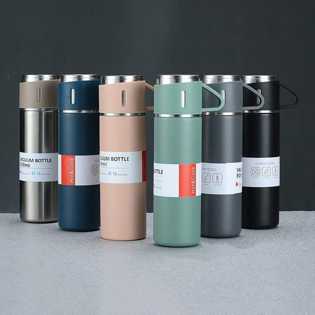 Insulated Thermos Bottle with Lid 3 Cups 500ml
