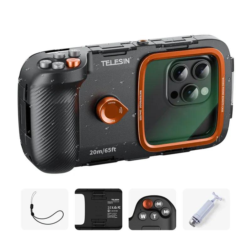 TELESIN P4-WTP-06 Diving Phone Case with Remote Control for easy photography
