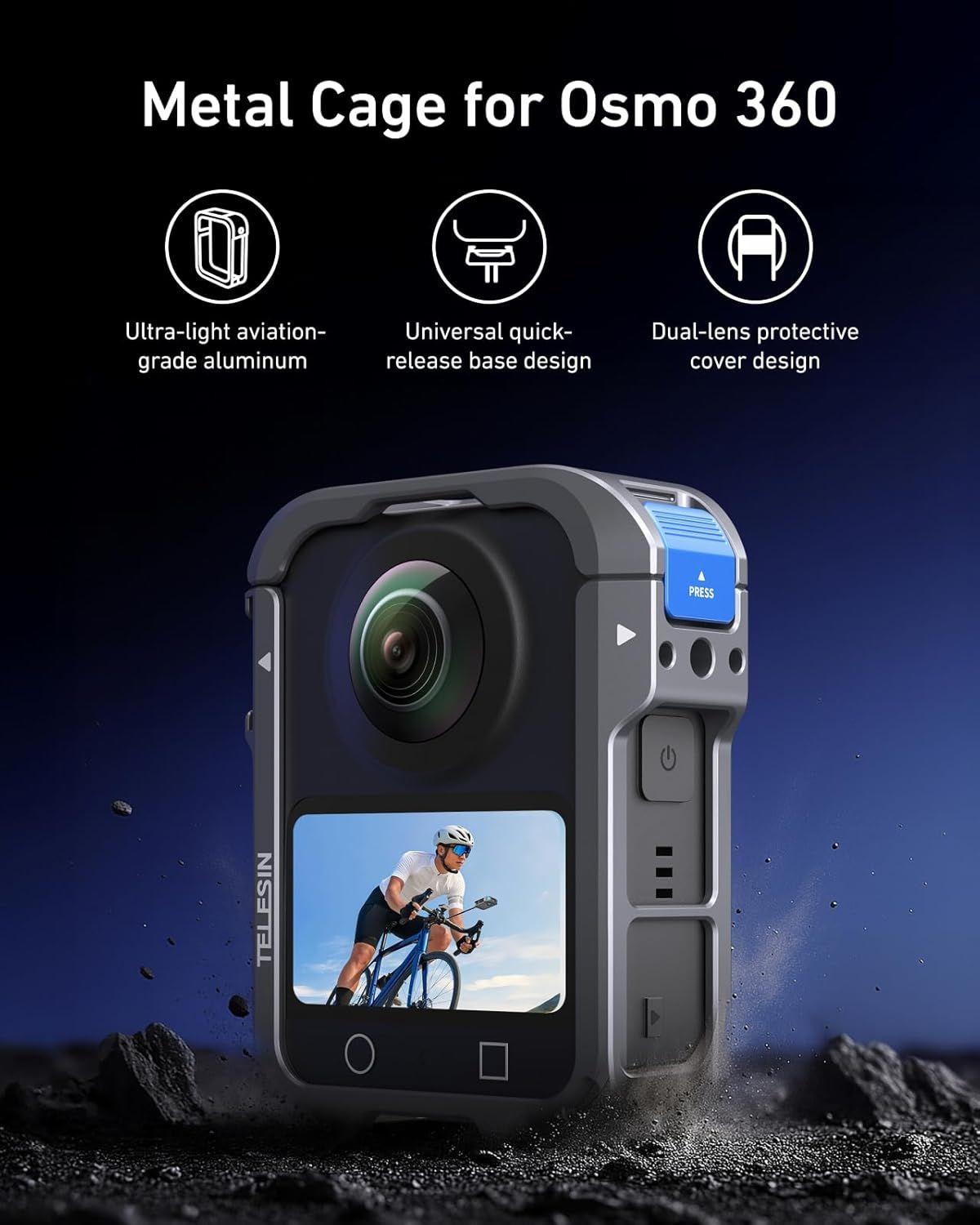 TELESIN S6-FMS-30-TDJ Protective Frame for DJI Osmo 360 Camera with Magnetic Mounting Base