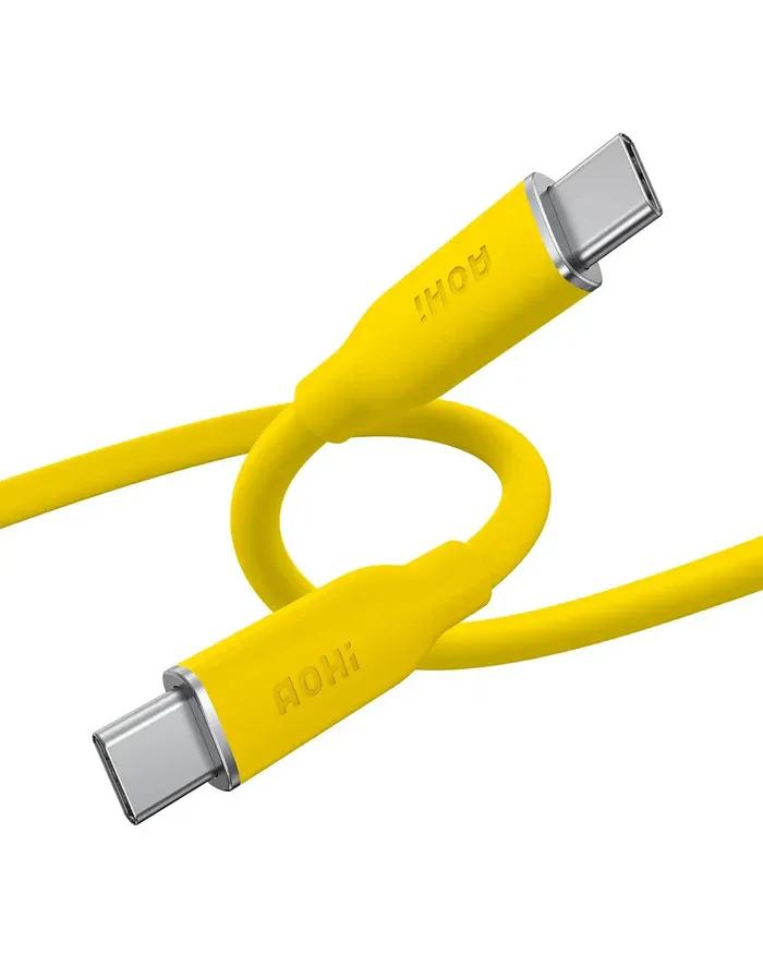 AOHI AOC-L014 Silky USB-C to USB-C Cable 140W — Fast Charging with Soft Design
