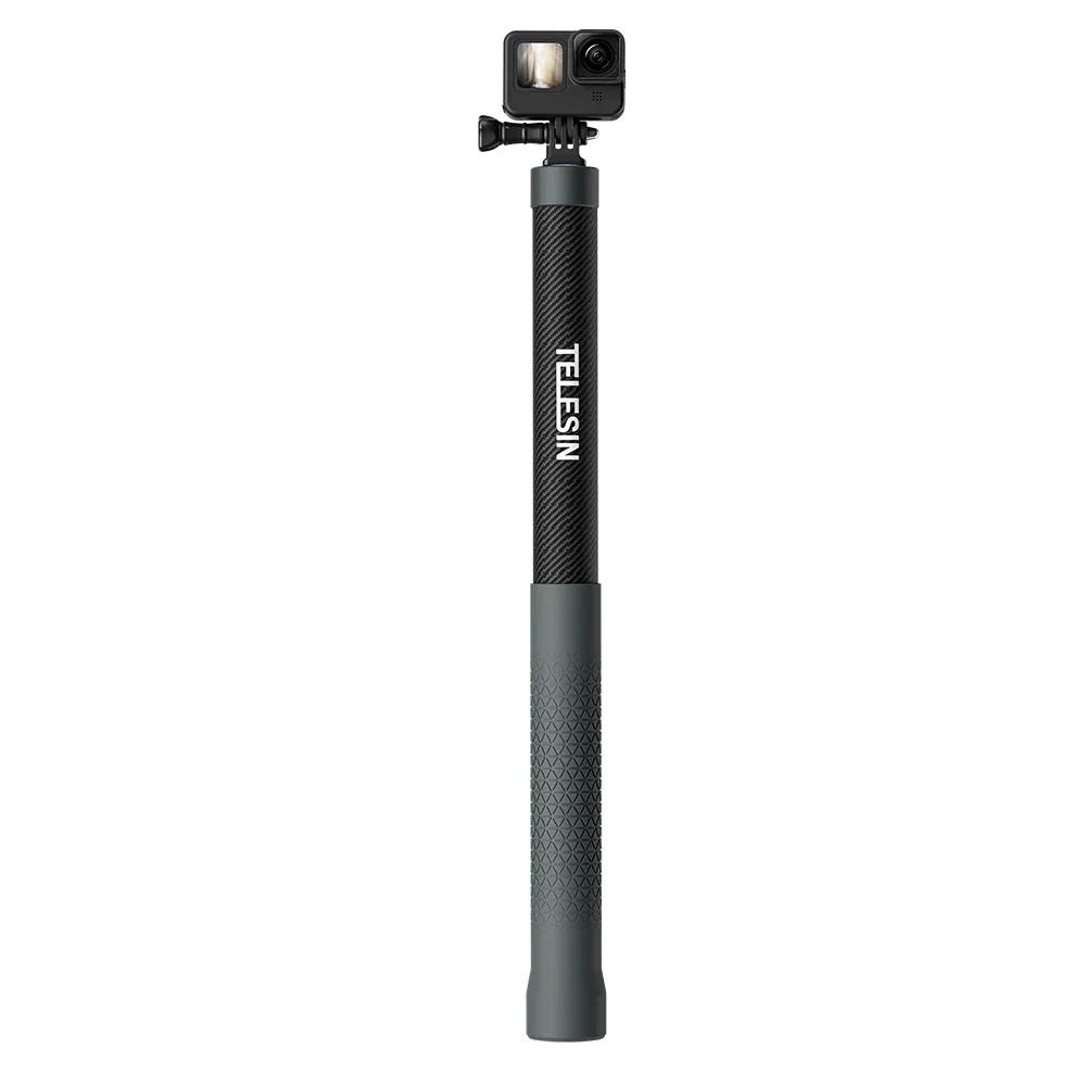 TELESIN GP-MNP-300-3 Carbon Fiber Selfie Stick, Extendable up to 3 meters, for GoPro Cameras and Phones