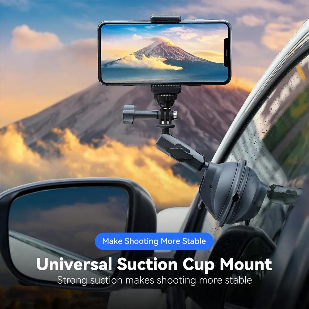 TELESIN TE-SUC-012 upgraded suction cup mount for Action cameras and phones with 360° rotation